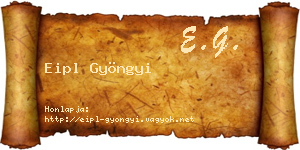 Eipl Gyöngyi névjegykártya